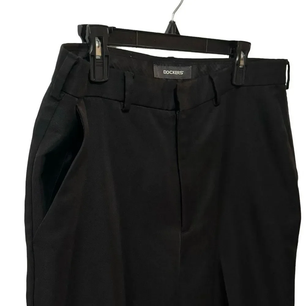 Dockers Men’s Black Dress Pants Pockets Size 36/30